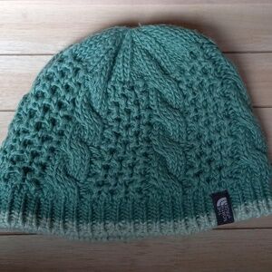 aqua mint The North Face winter hat